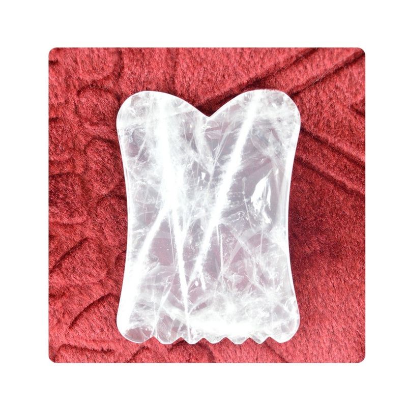 Propiedades Equipo de masaje de músculos corporales 2024 Llegadas Cuarzo claro Gua Sha Rock Cristal Guasha piedra preciosa Herramienta de escultor