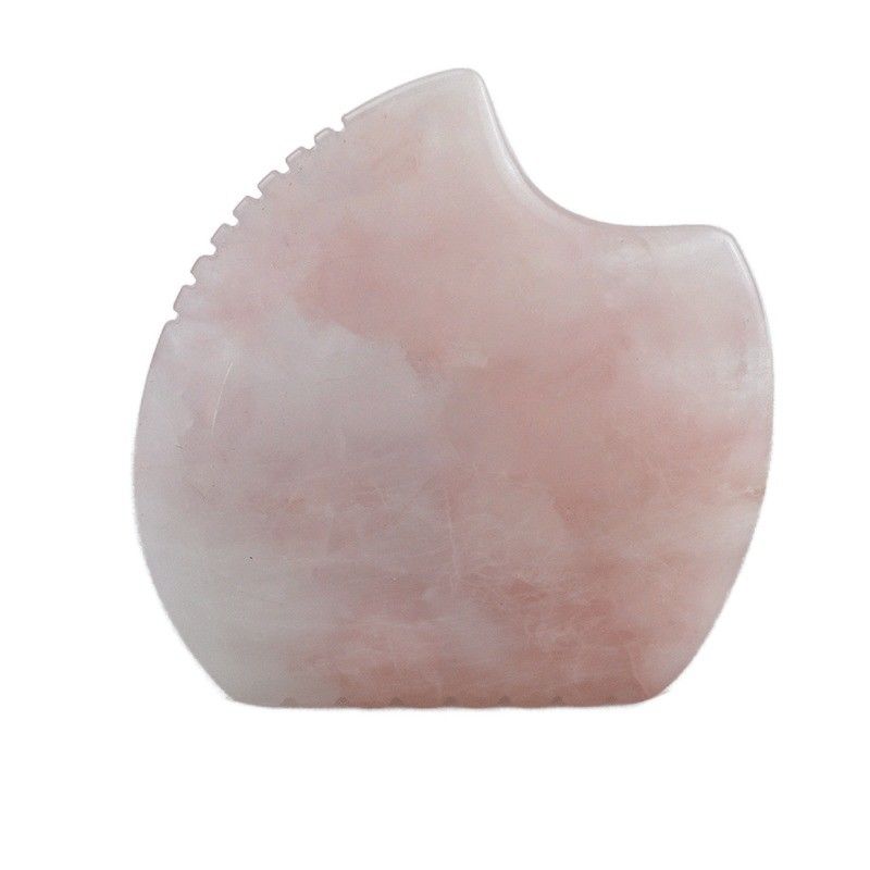 Logotipo personalizado Shell Shape Rose Quartz Gua Sha Herramienta de masaje para masaje muscular y cuidado personal de la piel Spa Equipo de belleza