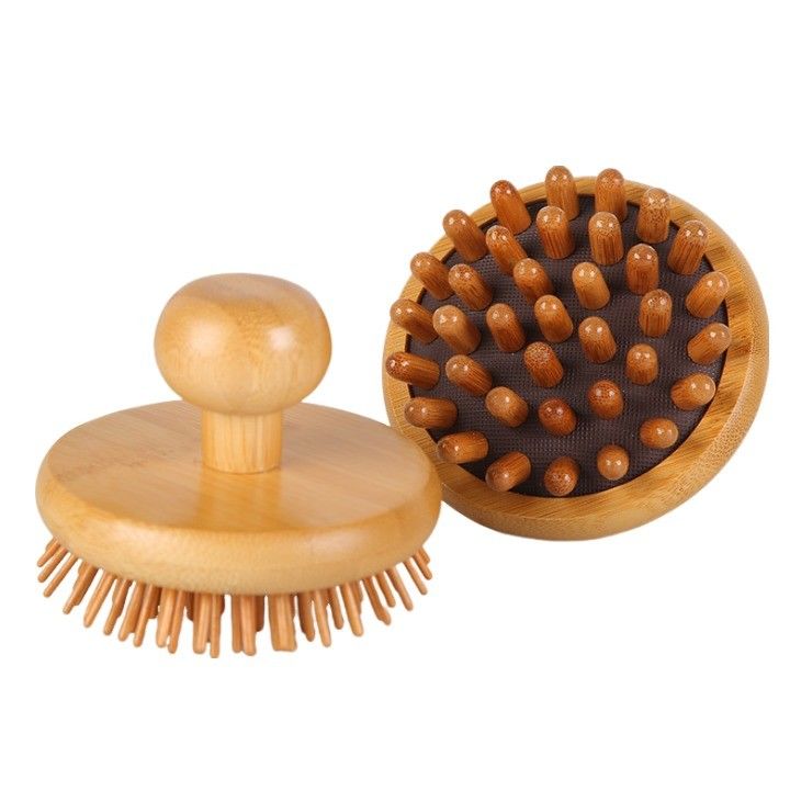 Masaje del cuero cabelludo cepillado de pelo de bambú peine de cabello logotipo personalizado de madera peine de cabello detangling 2023 herramientas ecológicas de masaje Guasha