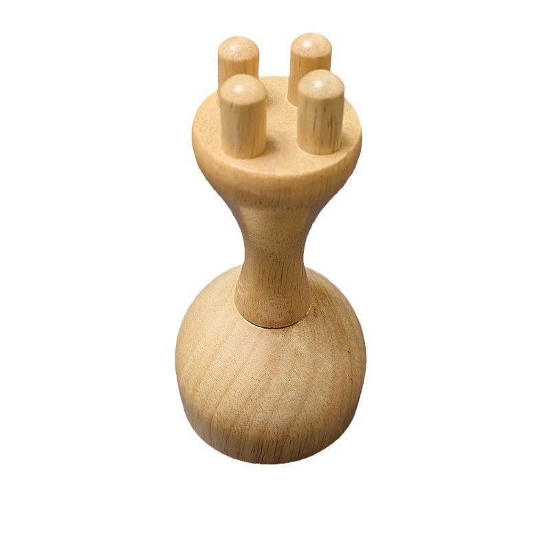 Masaje muscular Copo de hongo Roller de contorno corporal para la terapia de drenaje linfático Gua Sha herramienta de masaje de punto de disparo de madera