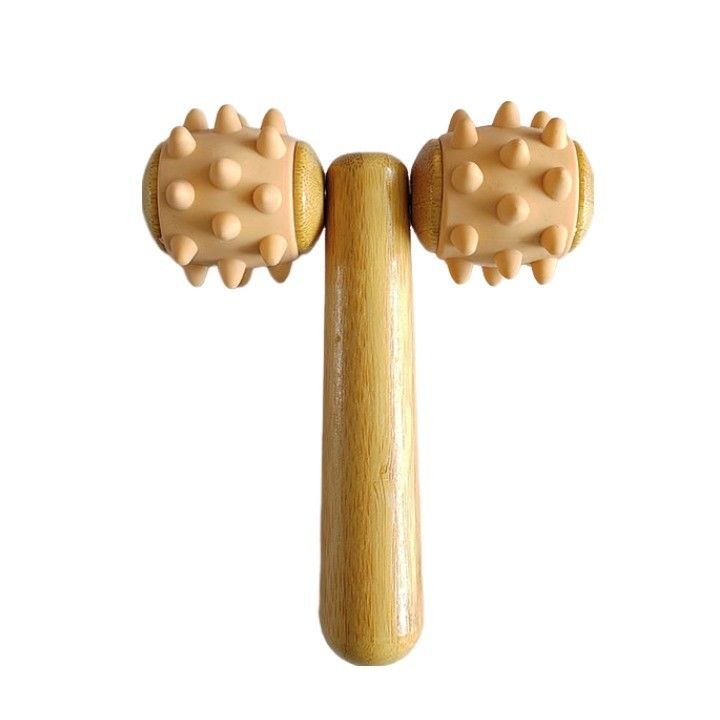 Equipo de masaje corporal verano 2024 Tendencia llegadas Masaje de mano Roller Masaje de ojos Roller Stick Madera 3D Roller Masajeador facial