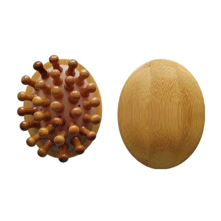 Musculos del cuerpo Marrón Popular Bambú natural Gua Sha Cuero cabelludo Masaje Bolsa de aire Peinado Guasha de madera Cabeza de herramienta Relajar Masajista Cuidado de la salud del cabello Cepilla de belleza