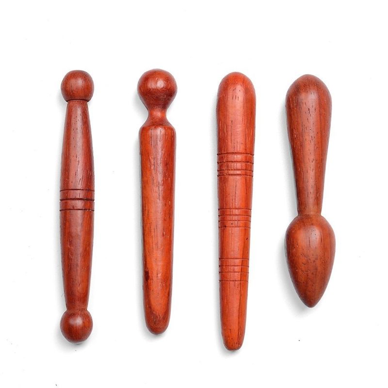 Herramienta de drenaje linfático de madera personalizada Equipo de masaje corporal para lápiz de punto de acupresión y herramienta de masaje de terapia de madera