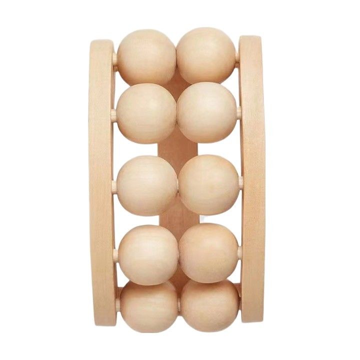 Masajista de cuerpo total de madera marrón para espalda cuello pierna brazo logotipo personalizado disponible