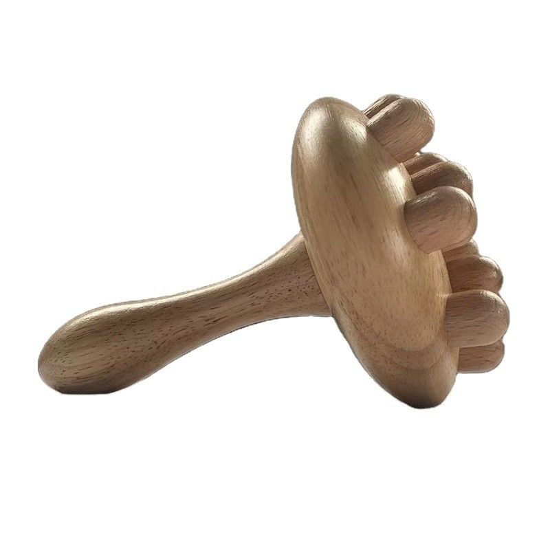 2024 Copo de hongo Contouro corporal Roller Drenaje linfático Terapia Gua Sha Masajista de punto de disparo de madera para el rendimiento