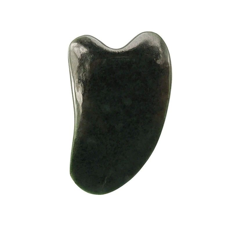 Masajeador facial Nefrita natural de piedra de jade Gua Sha Tabla para cuidado de la cara y el cuerpo Tratamiento de acupuntura SPA
