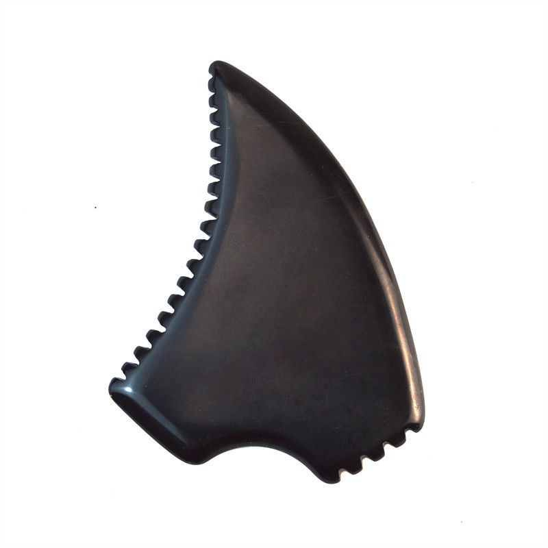 Función de masaje muscular Forma triangular Natural Negro Piedra Bian Gua Sha Tabla de raspado para masaje facial y cuerpo Spa