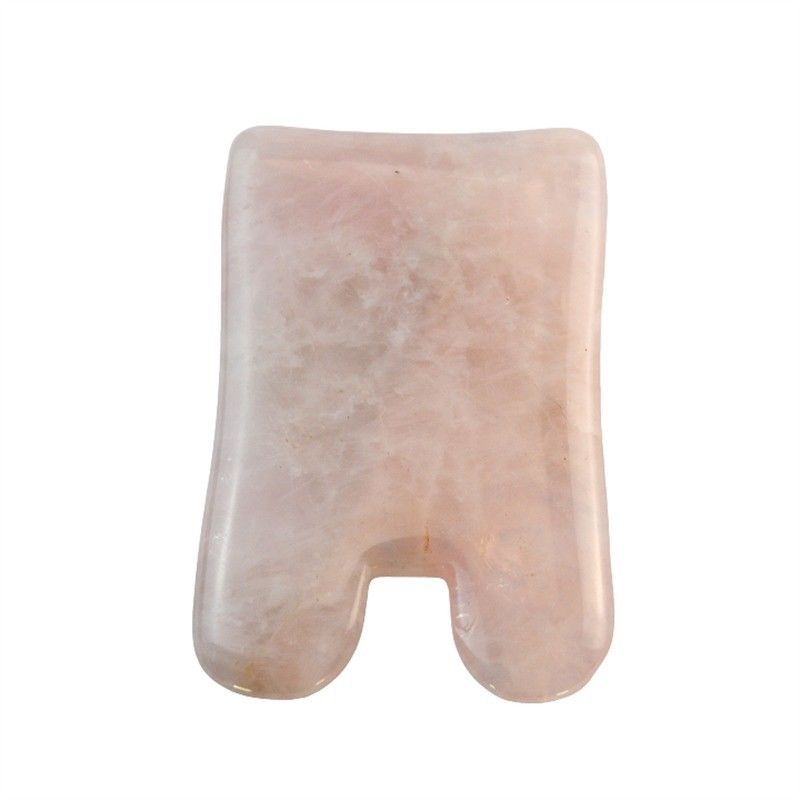 Rose Quartz Gua Sha Herramienta de masaje para el cuidado personal de la piel Spa Elevación facial Equipo de belleza Masaje corporal Logotipo personalizado