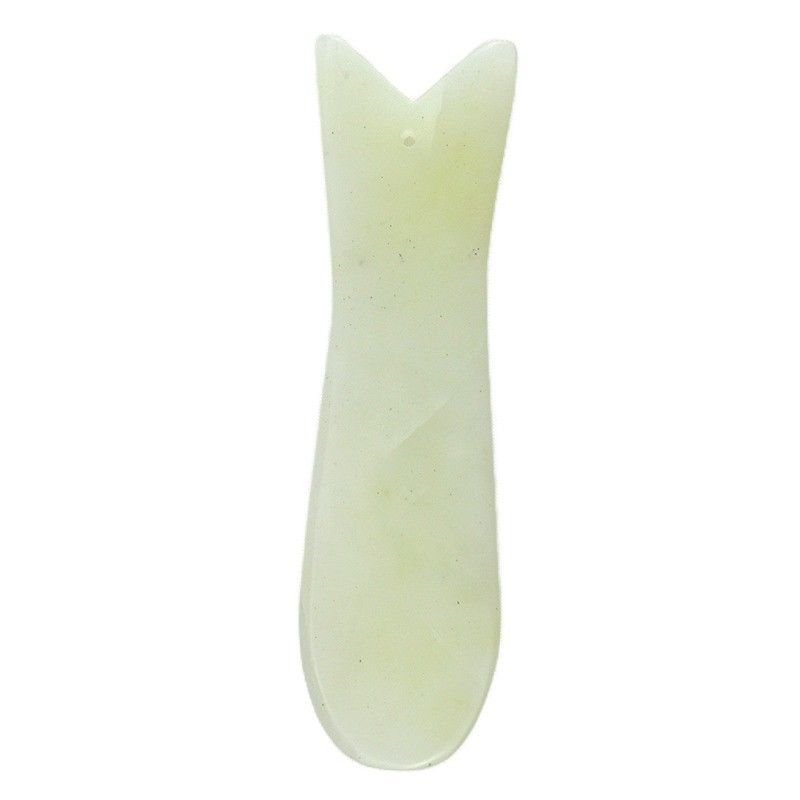 Propiedades del masajeador corporal Masajeador Xiuyan Jade Fish en forma de Gua Sha Facial Skincare Tool Anti-aging Guasha Facial Tool