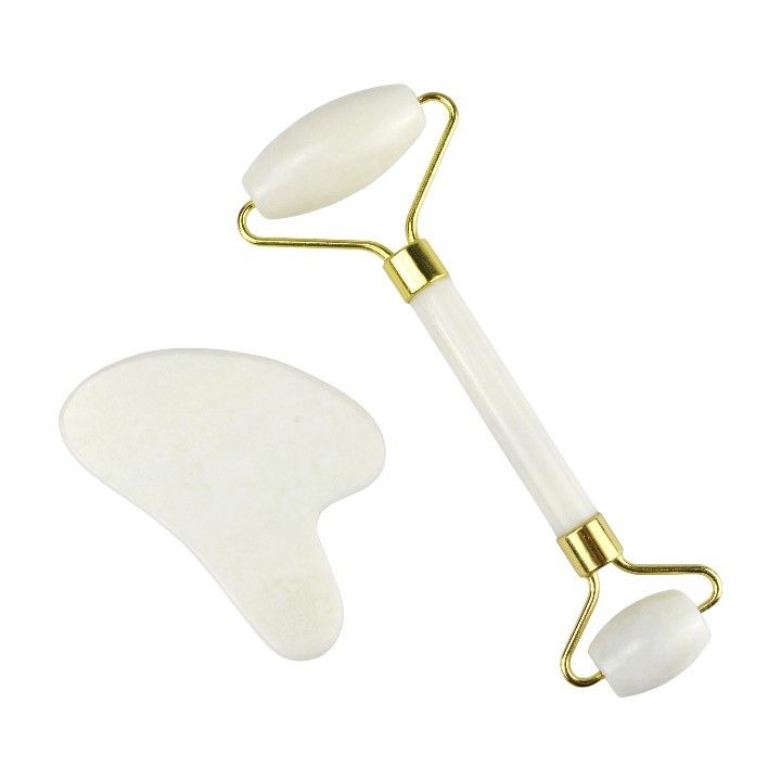 Tabla Guasha de piedra de jade natural para masaje de raspadura de gua sha en la cara Logotipo personalizado disponible