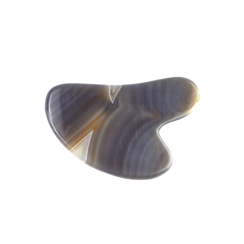 Masajista facial Forma de corazón Agate natural Gua Sha Herramienta de masaje para los músculos del cuerpo Cuidado personal de la piel Spa de estiramiento facial Salón de belleza