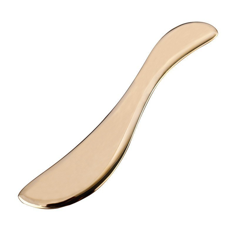 Masaje corporal Kit de herramientas Gua Sha Placa de bronce de masaje de raspado tabla de forma cóncava para el cuello y las piernas