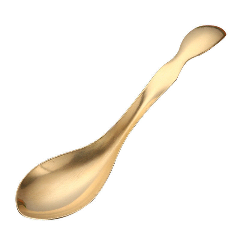 Masajeador facial de spa de latón natural Cuchara de raspado de Gua Sha para masaje meridiano y equipo de masaje para el cuidado de la piel