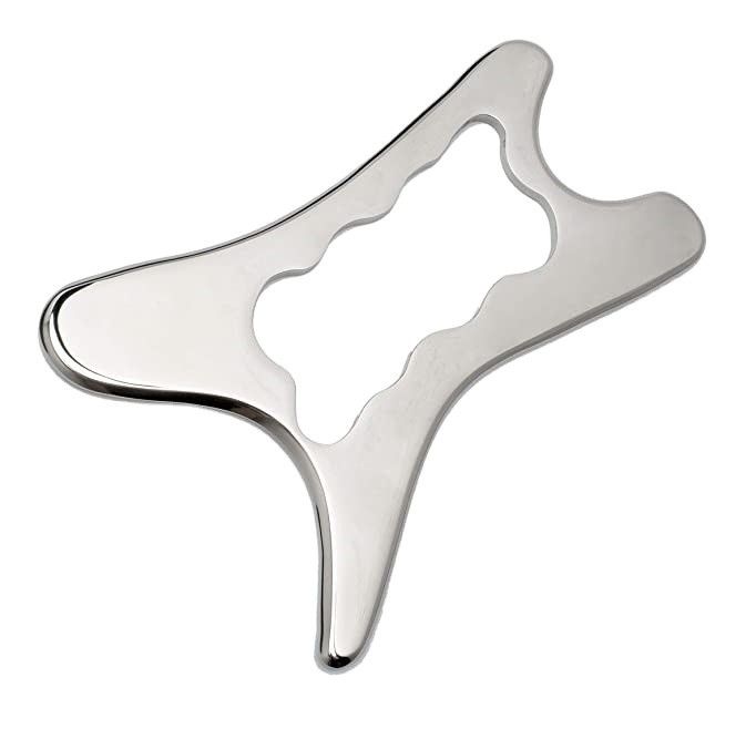 Propiedades 304 Acero inoxidable Gua Sha Tabla de masaje de la cabeza para el cuidado de la salud de la piel y masajeador de relajación muscular