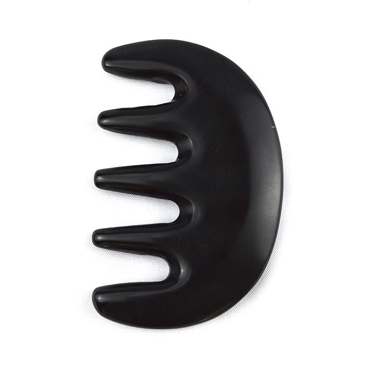 Área de masaje corporal 2024 herramienta de peine de piedra Bian Guasha personalizada para raspar masaje Gua Sha en el cabello y la cara