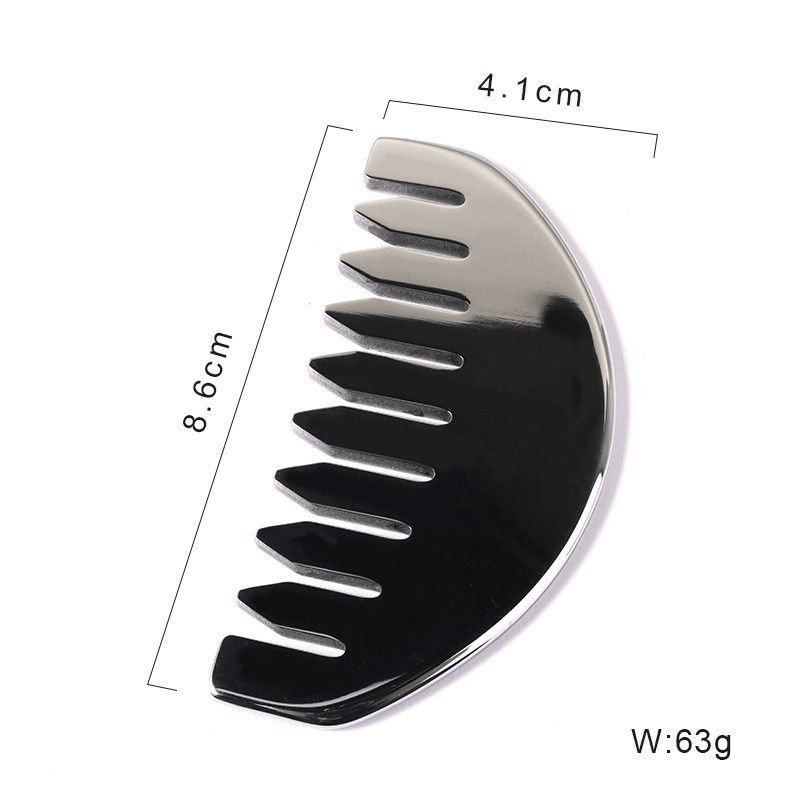 Logotipo personalizado DisponibleD Mejor vendedor acero inoxidable Gua Sha Cuero cabelludo Peinado de masaje Guasha Piedra de la cabeza Masajista de cabello Salón de belleza