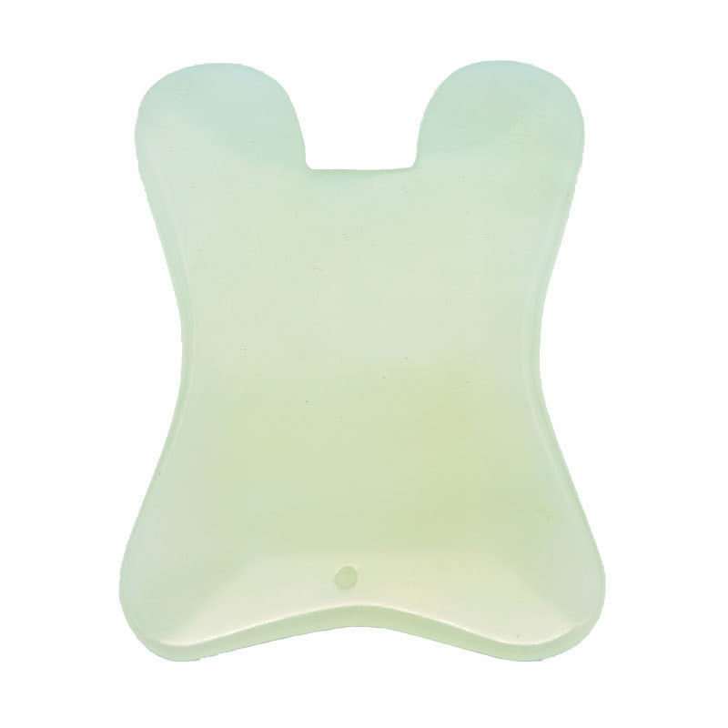 Peinado de masaje de Jade Xiuyan Guasha Peinado de Guasha Peinado de raspado del cuero cabelludo Peinado de masaje verde Herramientas de masaje para masaje