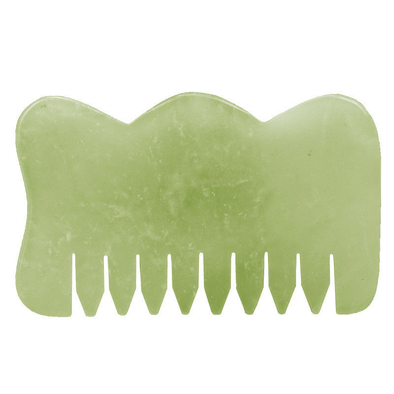 Equipo de masaje para la cabeza Peinado de cabello de jade Guasha Peinado de masaje para belleza y propiedades de jade Xiuyan