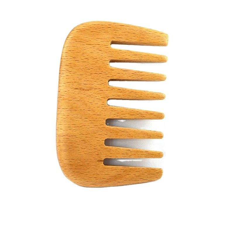 Peinado para barba de madera de haya marrón caliente Peinados de bolsillo Peinados para cabello de mujeres Peinado para cabello de madera Peinado para herramientas de masaje