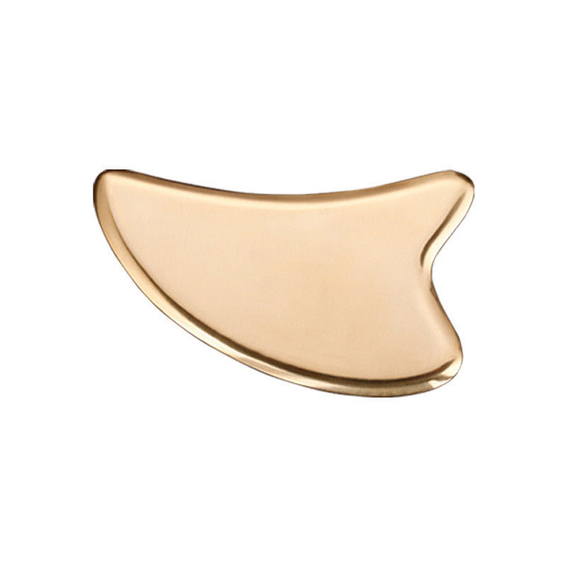 Forma de corazón de oro de latón natural Gua Sha metal raspado Guasha masajeador facial para el masaje de acupuntura meridiana