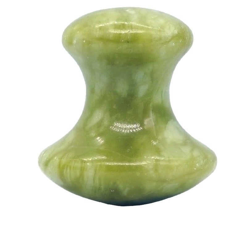 Piedra de masaje de forma de hongo de jade verde natural para masaje muscular y belleza facial Masaje de salud relajación en 2024
