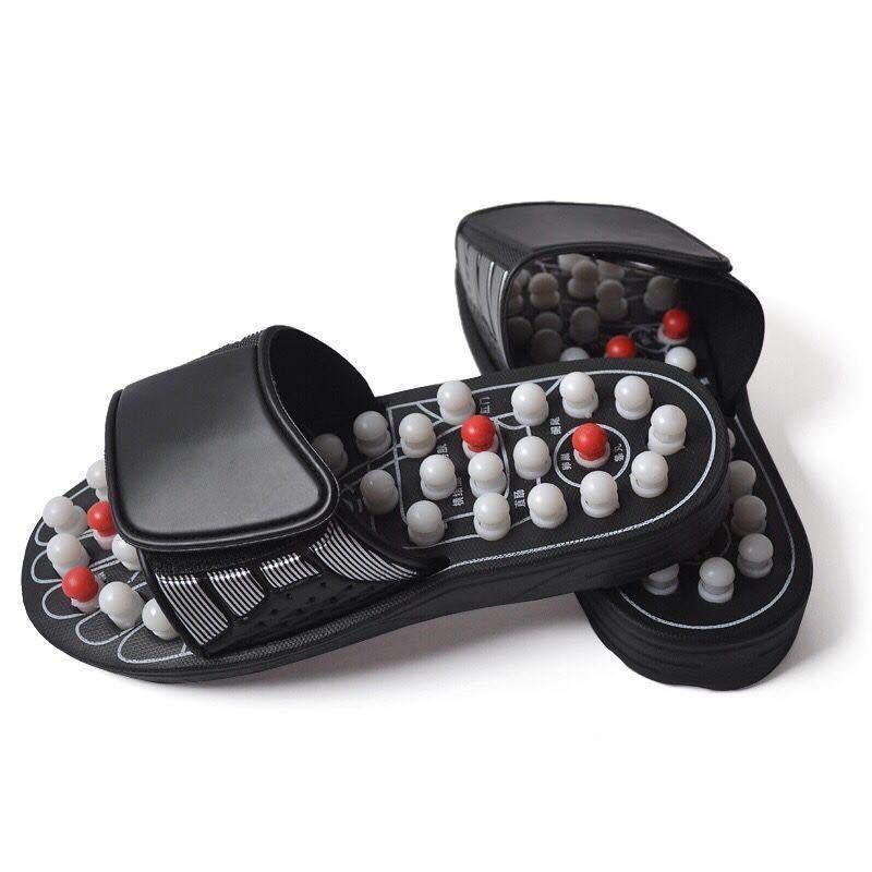 Herramientas de masaje Logotipo personalizado disponible Atención médica Acupuntura Zapatillas de pie Masajista Zapatos con adoquines naturales