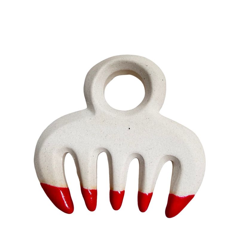Masajeador facial Cerámico Gua Sha Peinillo de masaje para el cuero cabelludo para la cabeza Meridiano alivio del dolor Cepilla para el cabello Meridiano Masajeador Herramientas de masaje