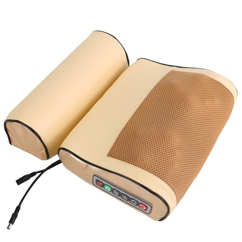 Diseño 2023 Masaje corporal Shiastu Vibración de calefacción Masajeador eléctrico de espalda almohada con función de fisioterapia con calor infrarrojo