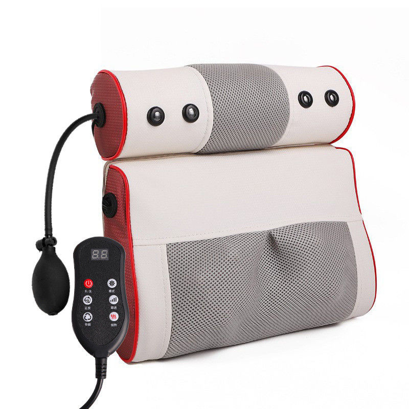 Cuerpo Blanco Rojo Masaje cervical portátil almohada de calentamiento Cuello hombro relajante Masajeador corporal herramientas de masaje terapéutico para 2024