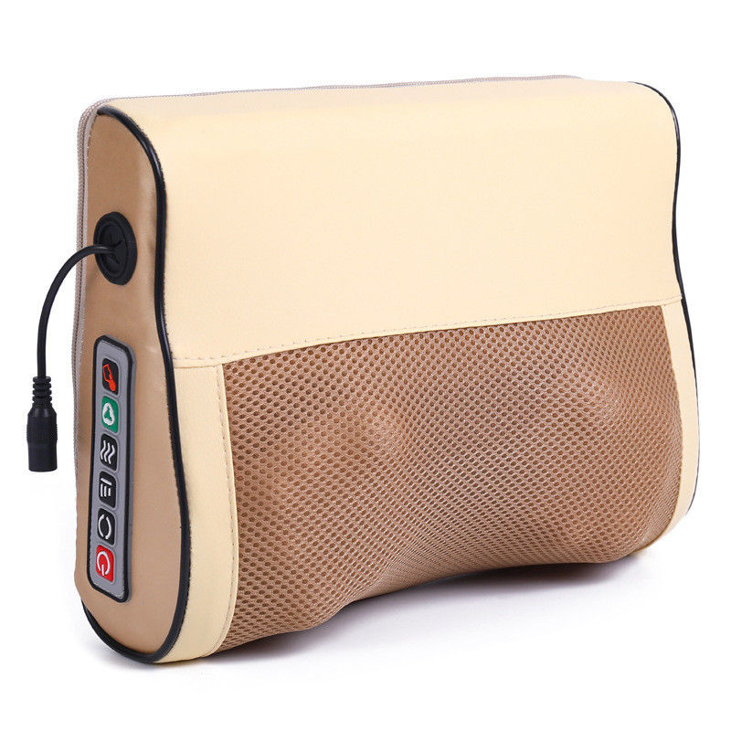 Almohada de masaje cervical eléctrico para el hogar con calor infrarrojo, compresión de masaje corporal, máquina de spa para masaje de cuello y cabeza