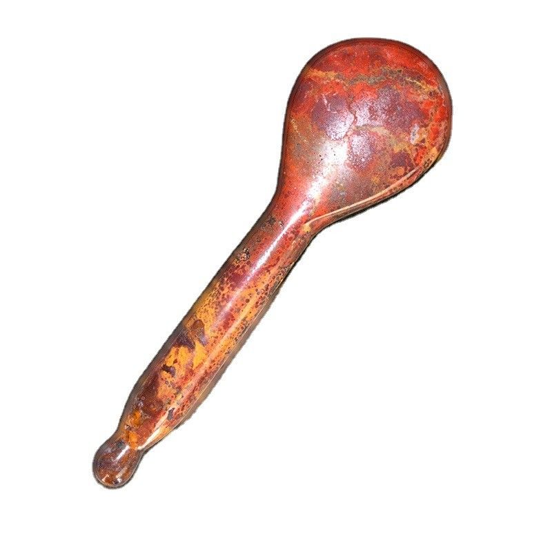 Red Mookaite Jade Gua Sha Stick para masaje facial de mano y masaje de piedras de reflexología