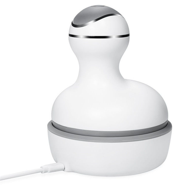 Logotipo personalizado DisponibleD Mini dispositivo de masaje corporal vibratorio portátil para el área de masaje de la cabeza en aspecto blanco