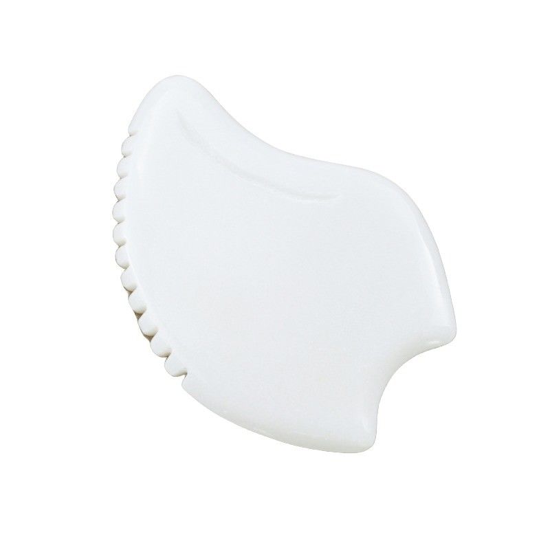Equipo de masaje Mejor vendedor Masaje facial personalizado de Jade Blanco Herramientas de Guasha para la cara Masaje de piedra de Jade Gua Sha Tabla
