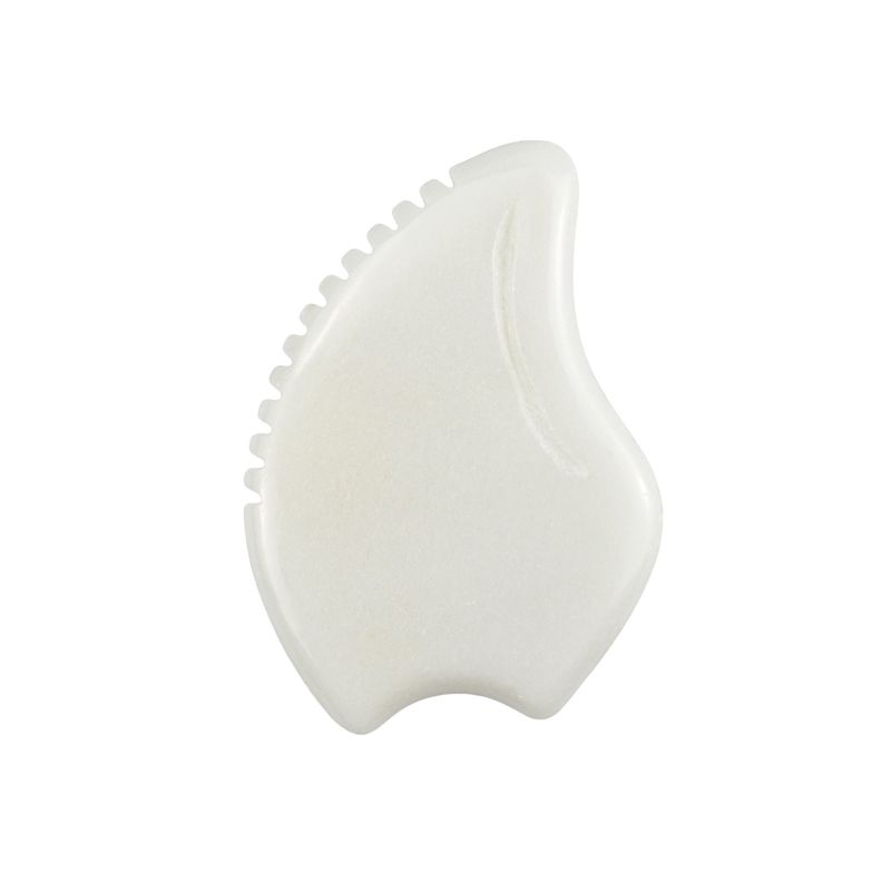 Herramienta de salón de belleza para el cuidado de la piel piedra de jade blanca natural Gua Sha tabla de raspado para masaje corporal