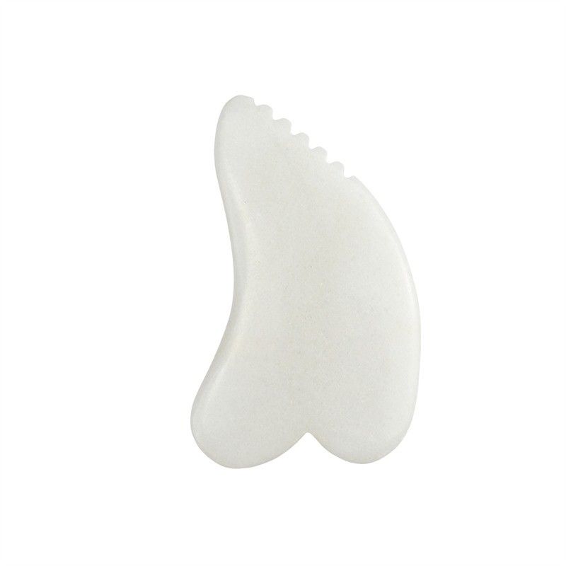 Masajista del cuerpo Gua Sha Scraping herramienta de masaje de jade blanco Guasha Scraper de tablero de jade natural