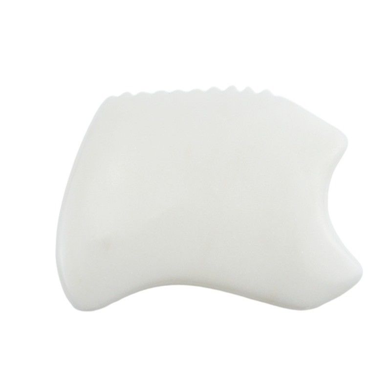 Herramienta de masaje corporal con piedra de jade blanca natural Gua Sha Scraping Board Guasha Facial Spa Cuidado de la piel Salón de belleza