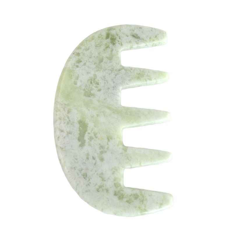 Masajeador Facial Piedra de Jade Gua Sha Peinado Cabeza Cuero cabelludo Guasha Herramienta de masaje para masaje de cuerpo completo Área de masaje Custom Logotipo