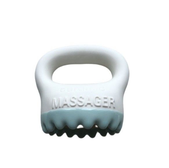 Equipo de masaje corporal 2024 Cerámica Blanca Gua Sha Raspador de Masaje Cepillo para Cuero Cabelludo Peinado Terapia de la Cabeza y Herramienta de Belleza Facial