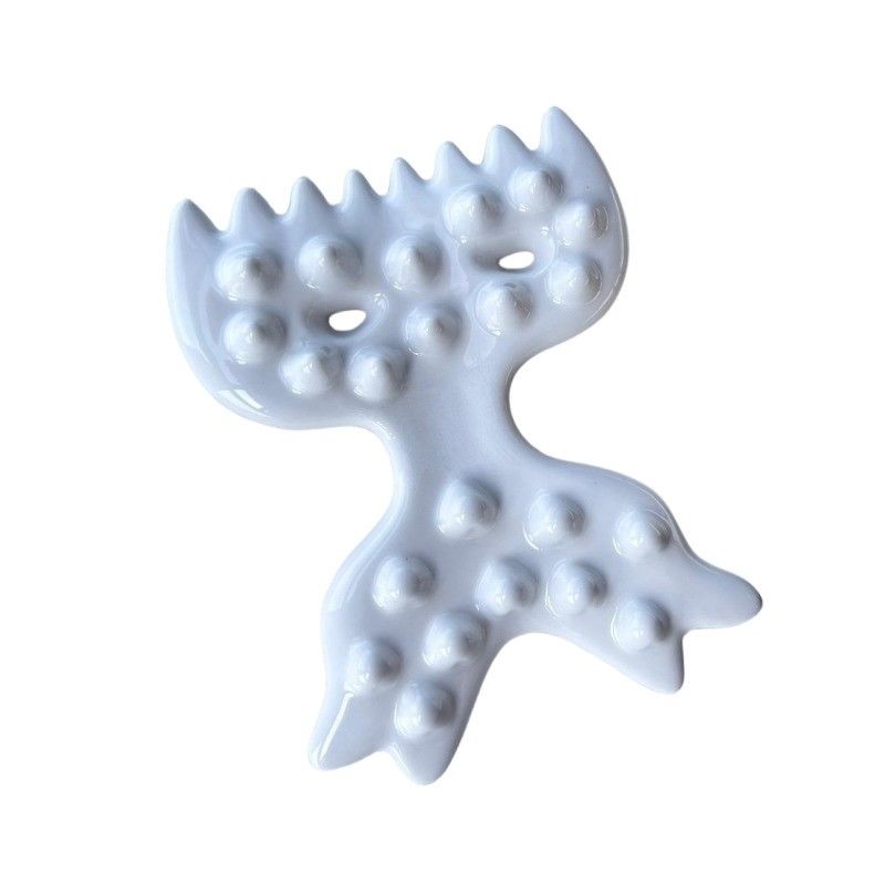 Herramienta de masaje corporal Gua Sha de cerámica blanca raspado Guasha Piedra para el cuidado personal de la piel Spa cuerpo entero relajar masajeador de belleza