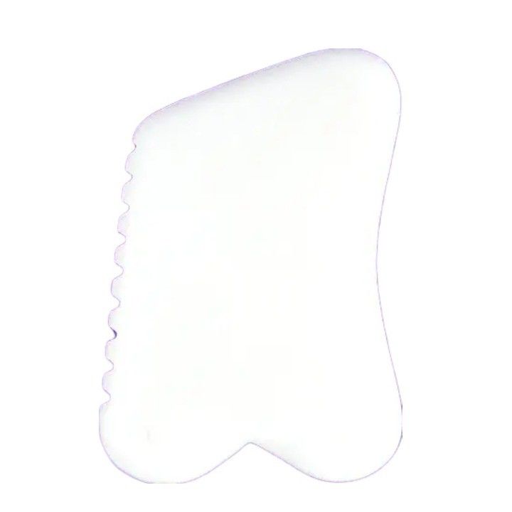 Logotipo personalizado DisponibleJade Blanco Natural Gua Sha tabla de raspado para la belleza facial masaje corporal piedra herramienta de cuidado de la piel
