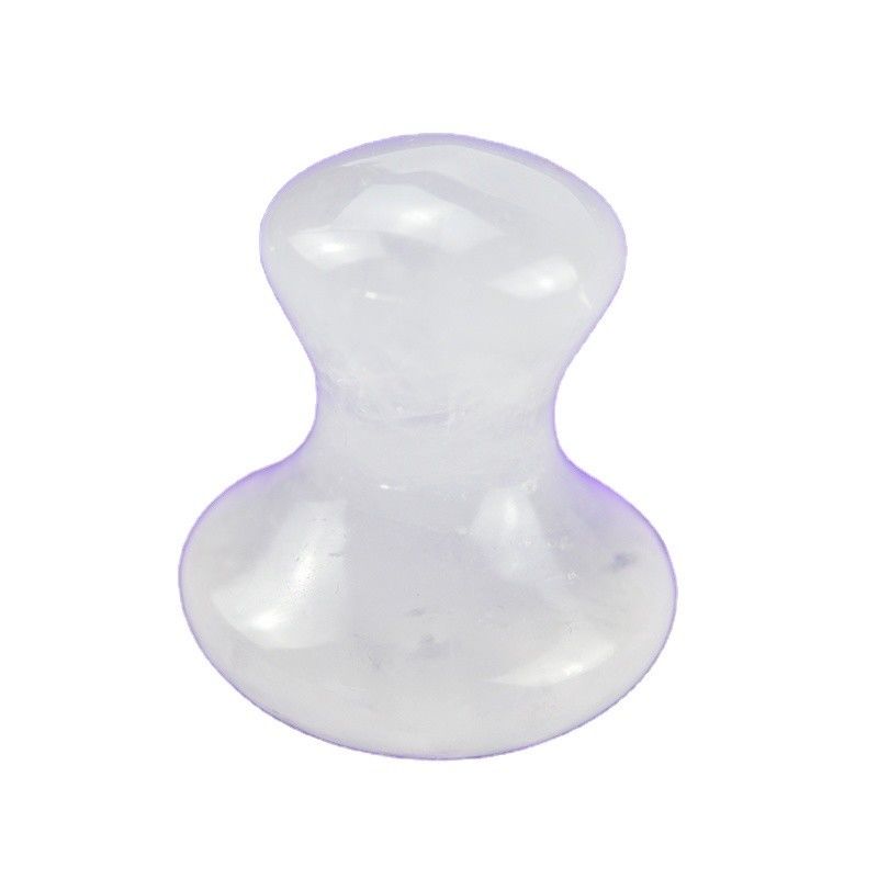 Piedra de raspado de Gua Sha en forma de hongo de cuarzo caliente y claro para masaje muscular de cuerpo completo herramienta y tratamiento facial