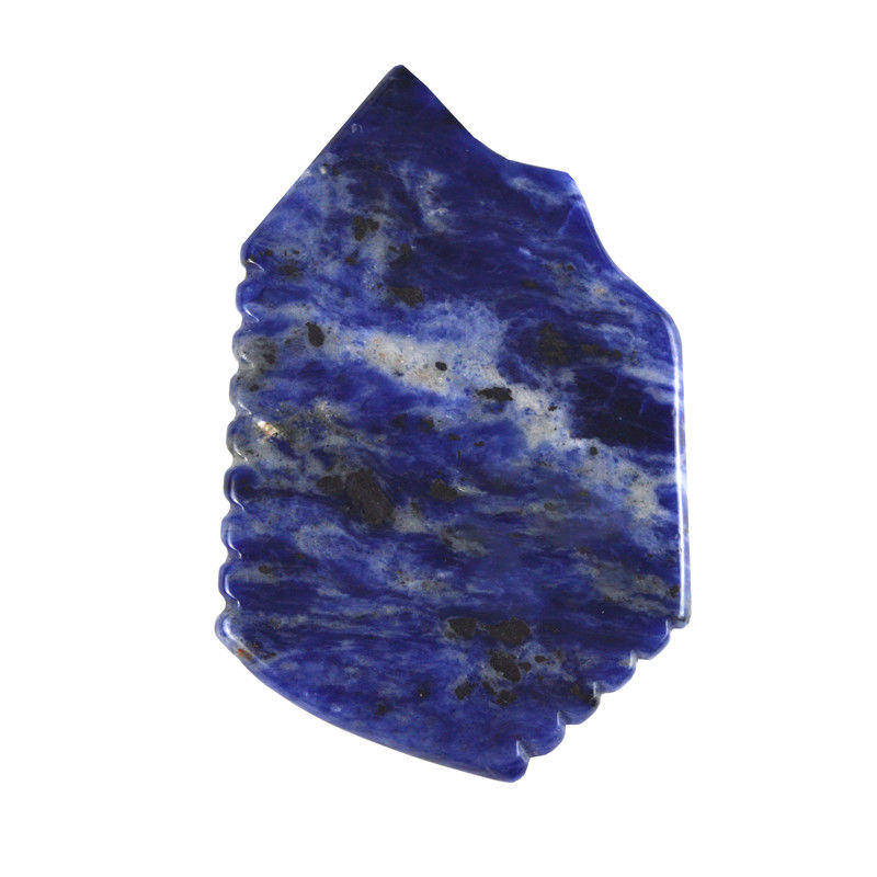 Logotipo personalizado disponible en 2024 Blue Sodalite Gua Sha Scraping Massage Board para masajeador facial y corporal Spa Stone
