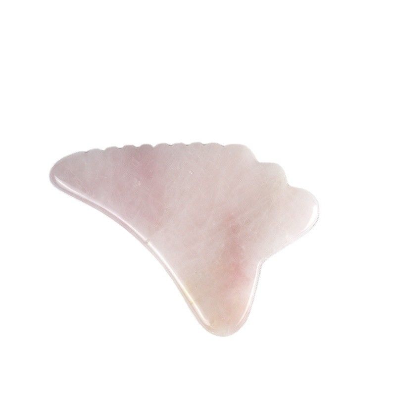 2024 forma de ala rosa cuarzo gua sha tabla de raspado rosa cristal guasha masajeador facial del cuerpo herramienta de spa para herramientas de masaje