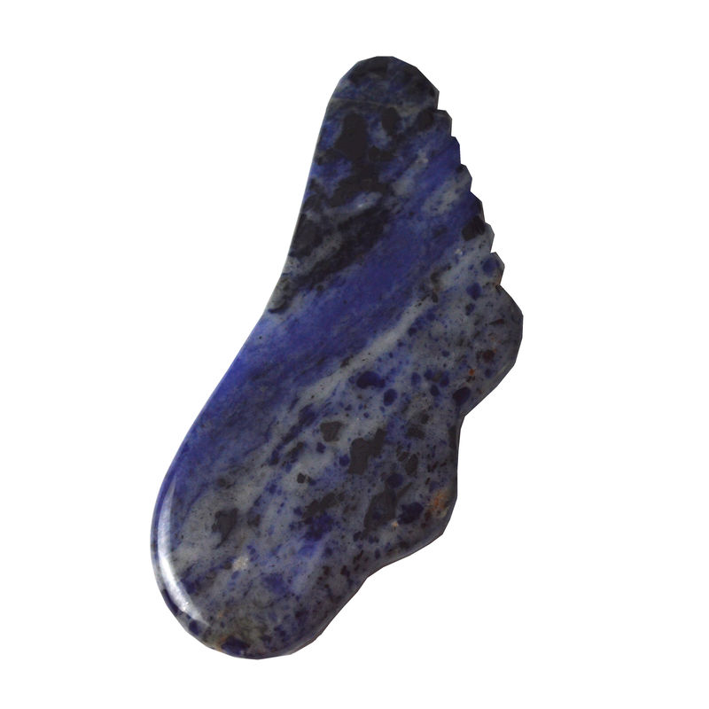 Masaje corporal Puntos azules en forma de caballo de mar Sodalite Gua Sha Herramientas para masaje facial y de la piel del cuerpo en Guasha SPA Therapy