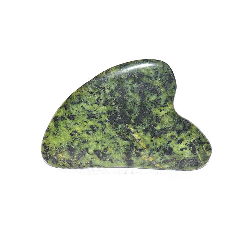 Tabla de masaje de raspado de Gua Sha verde Sodalite para el tratamiento de masaje de piedra de jade para todo el cuerpo