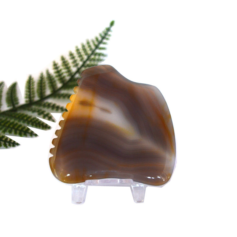 Herramientas de masaje 2024 Llegadas Agate natural Gua Sha Scraping Tabla de masaje para aliviar la fatiga y promover la belleza de la piel