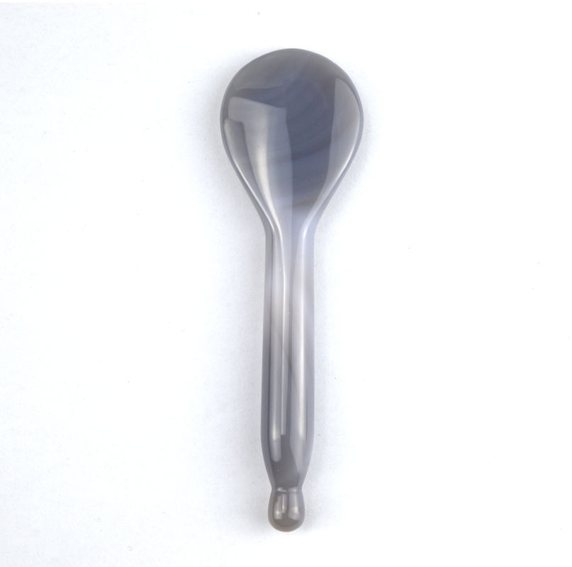 Masajista corporal Cuchara de ágata gris Roller Cuchara Gua Sha para masaje de tejidos profundos y punto de acupresión