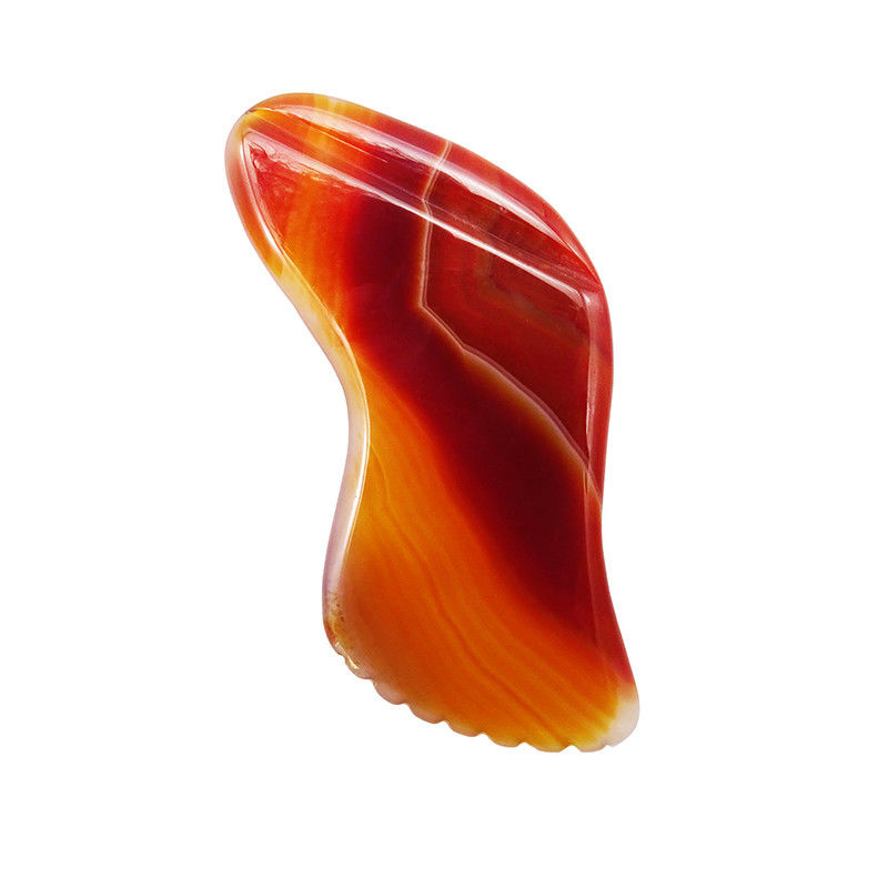 Agate Rojo Gua Sha herramienta de masaje para SPA terapia de acupuntura y masaje facial y del cuerpo cuidado de la salud