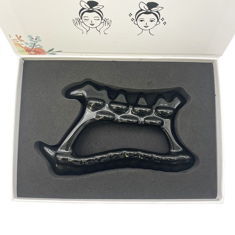 Herramienta de masaje para el cuidado de la salud personal Negro Cerámica Gua Sha Tratamiento facial y corporal Equipo de cuidado de la piel de belleza