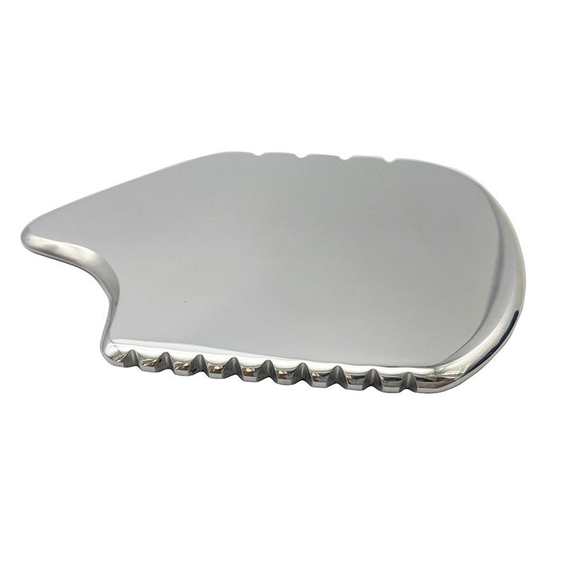 Plata Gua Sha herramienta facial tabla Guasha de acero inoxidable para SPA acupuntura para el cuerpo cara cuello y ojos cuidado de la piel regalo para mujer